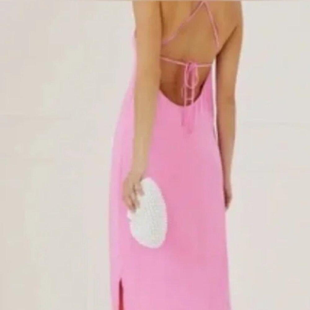 Something Navy Silk Maxi